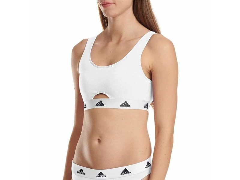 Спортен Сутиен Adidas Active Comfort Cotton Бял
