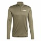 Мъжки суичър без качулка Adidas Mt Half Zi Ls Кафяв