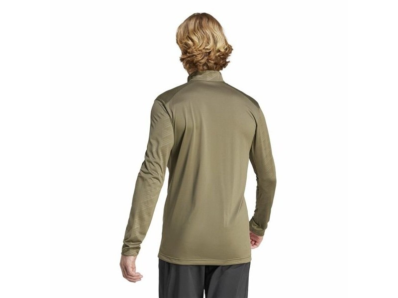 Мъжки суичър без качулка Adidas Mt Half Zi Ls Кафяв