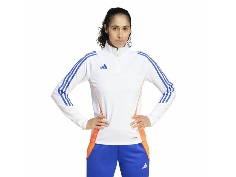 Дамски суичър без качулка Adidas Tiro24 Training Бял