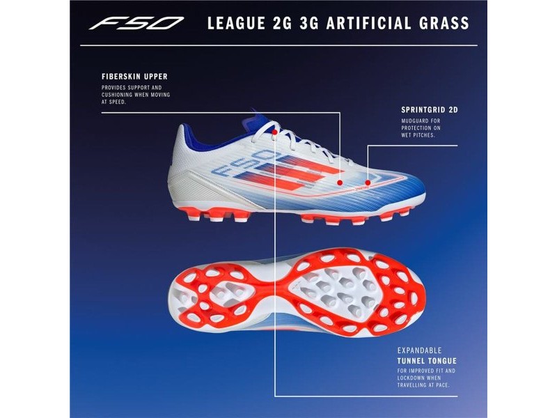 Футболни Ботуши за Възрастни Adidas F50 League Бял Футболни Ботуши за Възрастни Adidas F50 League Бял