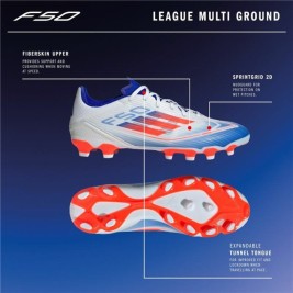 Футболни Ботуши за Възрастни Adidas F50 League Бял