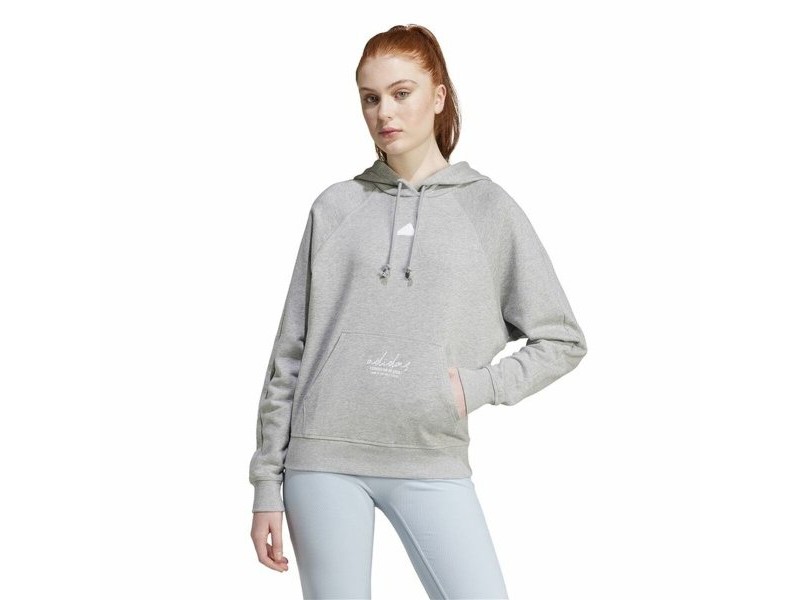 Мъжки суичър с качулка Adidas Signature Graphic Embroidery French Сив