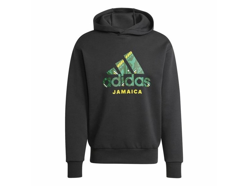 Мъжки суичър с качулка Adidas Jamaica Seasonal Doubleknit Черен