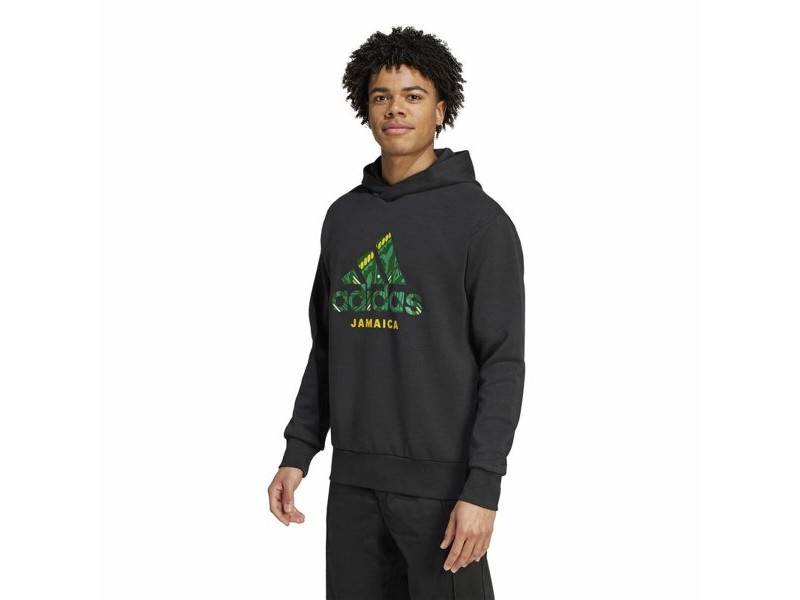 Мъжки суичър с качулка Adidas Jamaica Seasonal Doubleknit Черен