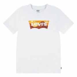 Детски Тениска с къс ръкав Levi's Lvb Golden Glow Batwing Бял