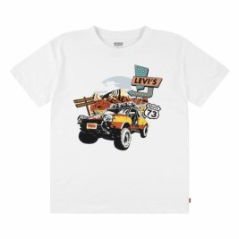 Детски Тениска с къс ръкав Levi's Lvb Day Trip Бял