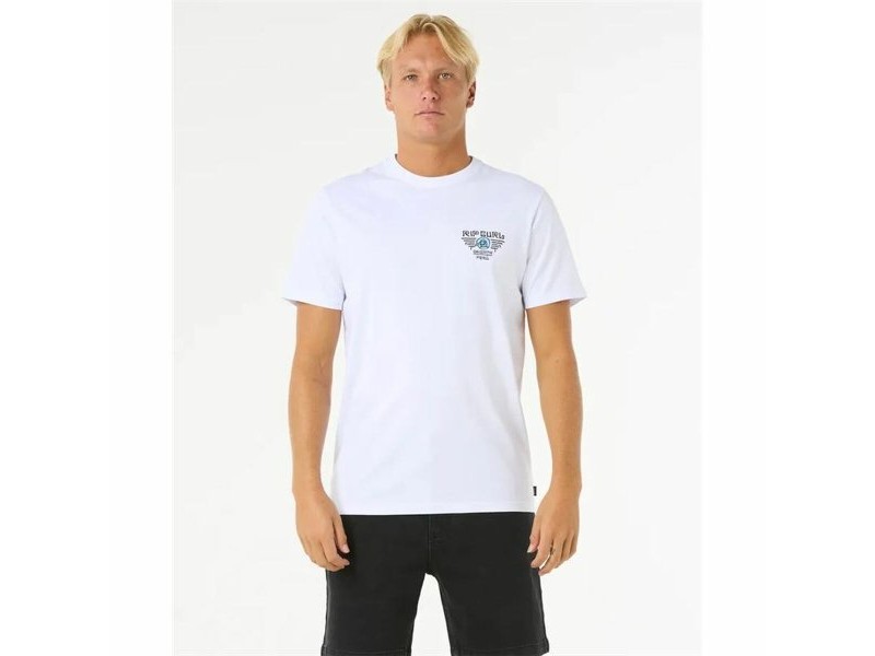 Мъжка тениска с къс ръкав Rip Curl Desti Animals Tee Бял
