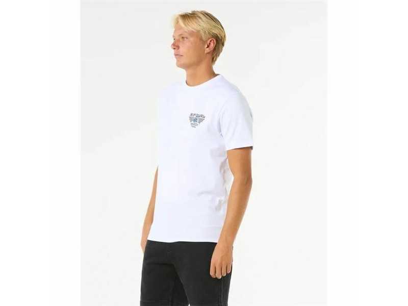 Мъжка тениска с къс ръкав Rip Curl Desti Animals Tee Бял