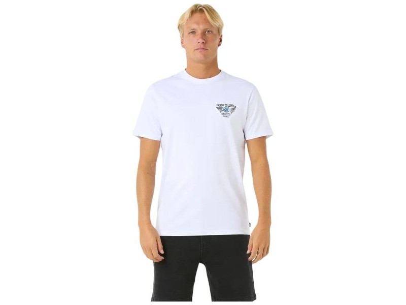Мъжка тениска с къс ръкав Rip Curl Desti Animals Tee Бял