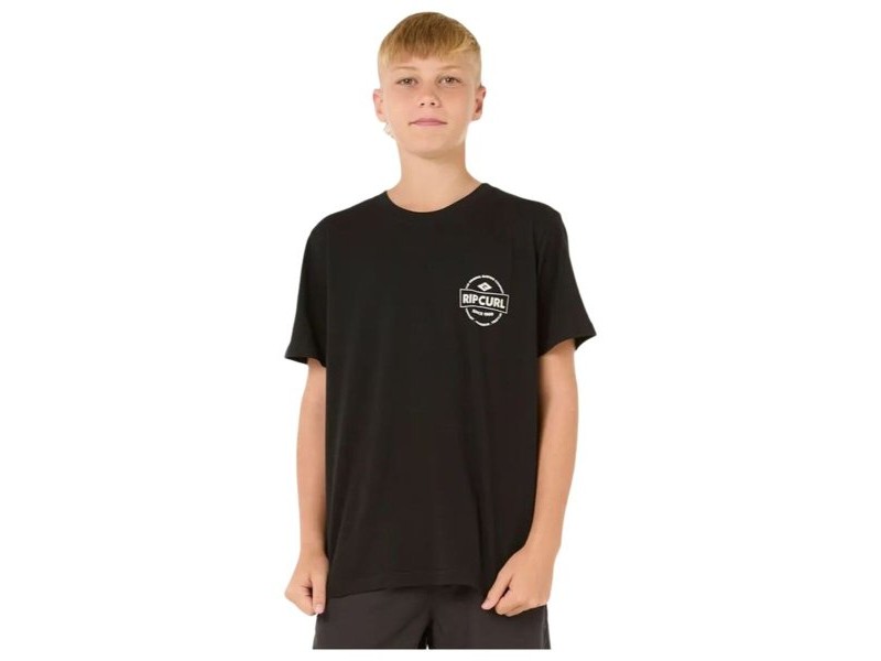 Детски Тениска с къс ръкав Rip Curl Staple Черен