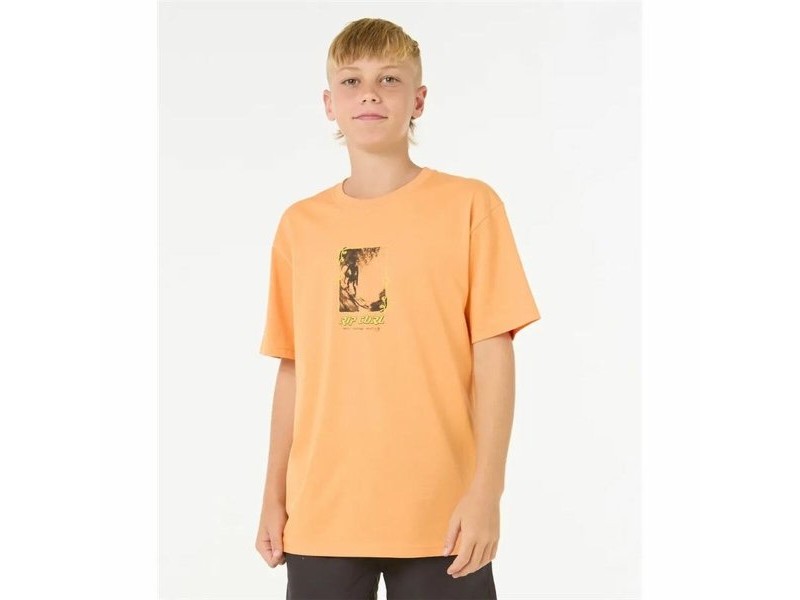 Детски Тениска с къс ръкав Rip Curl Raw Energy Frame Tee Оранжев