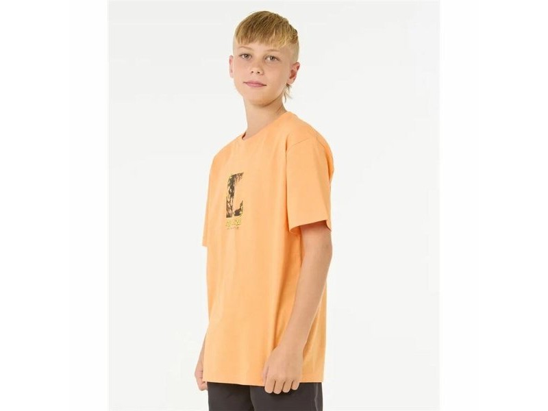 Детски Тениска с къс ръкав Rip Curl Raw Energy Frame Tee Оранжев