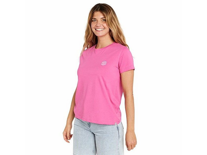 Дамска тениска с къс ръкав Rip Curl Re-Entry Crew Tee Розов Фуксия