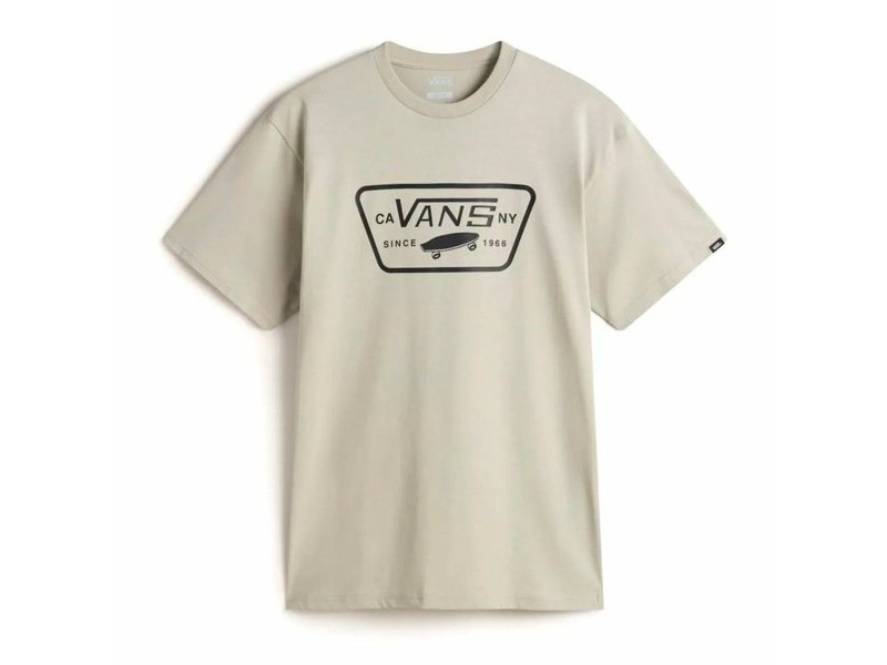 Мъжка тениска с къс ръкав Vans Full Patch London Fog Бежов