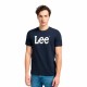 Мъжка тениска с къс ръкав Lee Wobbly Logo Tee Морско син