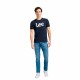 Мъжка тениска с къс ръкав Lee Wobbly Logo Tee Морско син