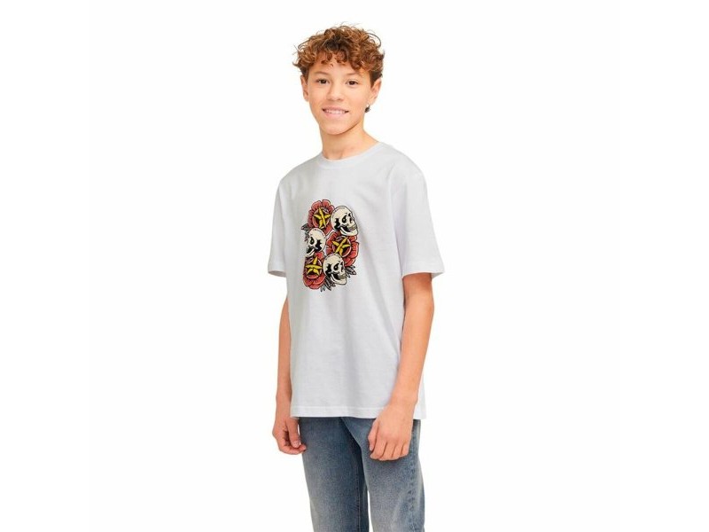 Детска тениска с къс ръкав Jack & Jones Joranatomy Skull Ss Crew Neck
