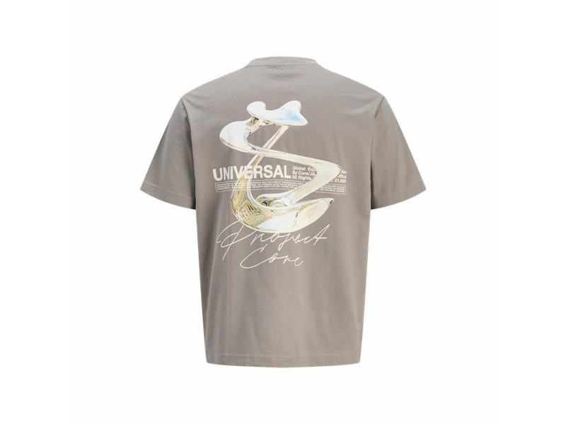 Мъжка тениска с къс ръкав Jack & Jones Jcodynamic Dust Ss Crew Neck Светло кафяв