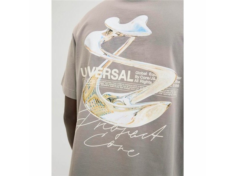 Мъжка тениска с къс ръкав Jack & Jones Jcodynamic Dust Ss Crew Neck Светло кафяв