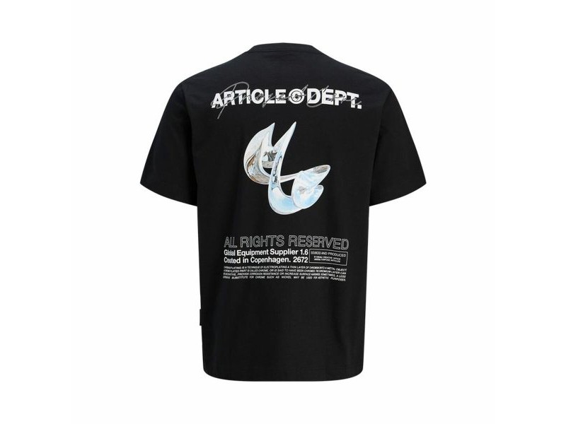 Мъжка тениска с къс ръкав Jack & Jones Jcodynamic Dust Ss Crew Neck Черен