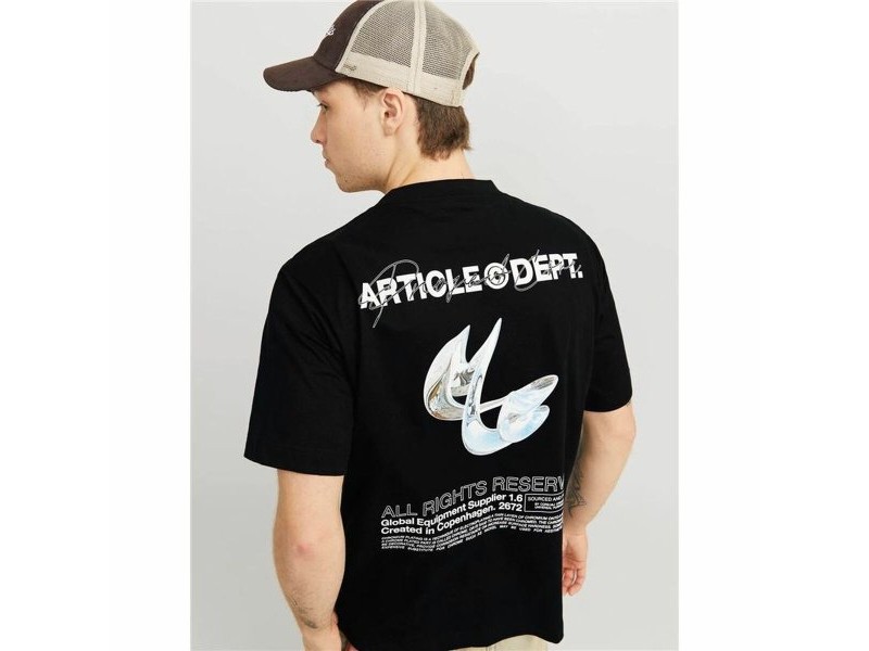 Мъжка тениска с къс ръкав Jack & Jones Jcodynamic Dust Ss Crew Neck Черен