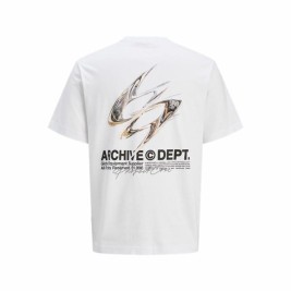 Мъжка тениска с къс ръкав Jack & Jones Jcodynamic Dust Ss Crew Бял