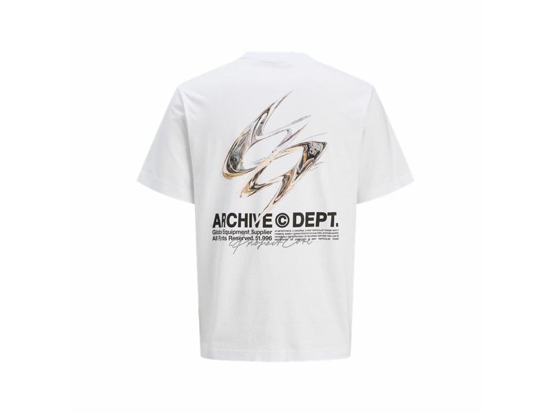 Мъжка тениска с къс ръкав Jack & Jones Jcodynamic Dust Ss Crew Бял