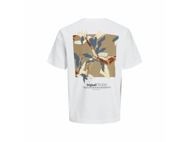 Мъжка тениска с къс ръкав Jack & Jones Jorvarenna Painted Бял