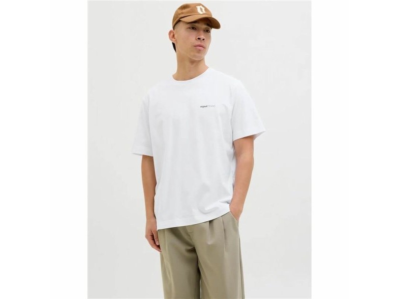 Мъжка тениска с къс ръкав Jack & Jones Jorvarenna Painted Бял