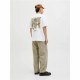 Мъжка тениска с къс ръкав Jack & Jones Jorvarenna Painted Бял