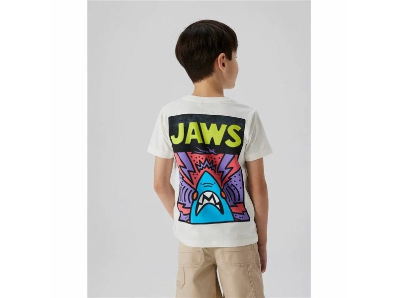 Детски Тениска с къс ръкав Name It Nkmmakai Jaws Nreg Box Sky