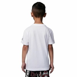 Детска тениска с къс ръкав Jordan Jdb Mj Brand Photo Ss Crew Бял