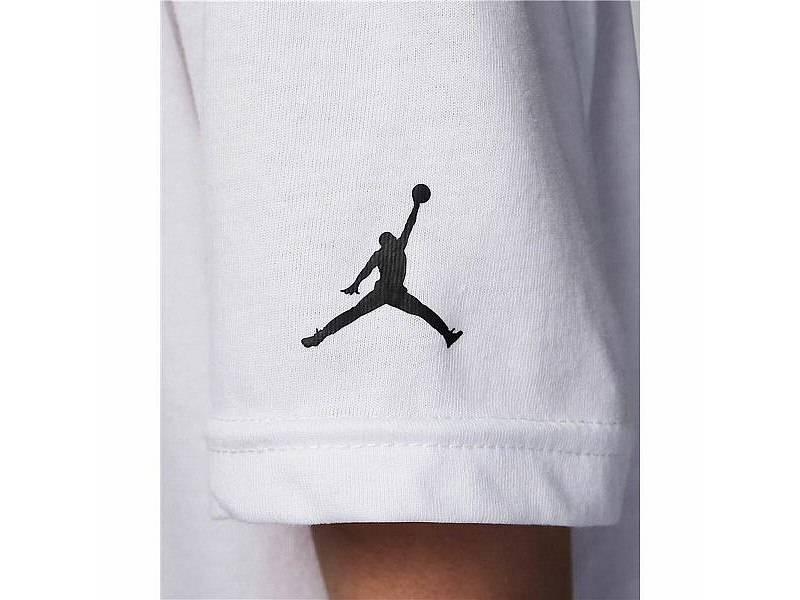 Детска тениска с къс ръкав Jordan Jdb Mj Brand Photo Ss Crew Бял Детска тениска с къс ръкав Jordan Jdb Mj Brand Photo Ss Crew Бял