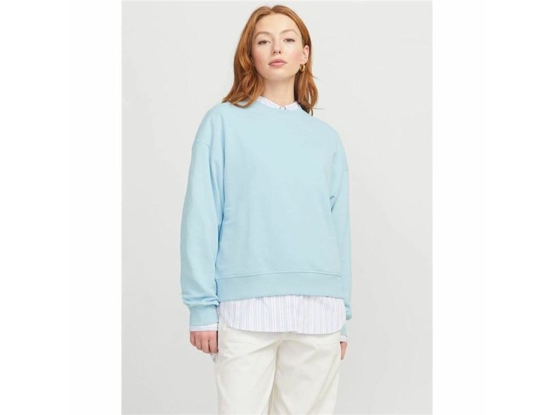 Дамски суичър без качулка Jack & Jones Jxalfa Rlx Lsw Светло син