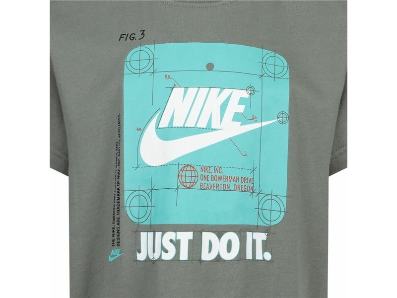 Детски Тениска с къс ръкав Nike Future Utility Ss Тъмно сив