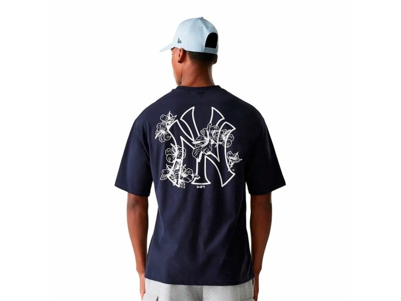 Мъжка тениска с къс ръкав New Era New Era Mlb Floral Grphc Os Neyyan Морско син