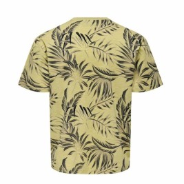 Мъжка тениска с къс ръкав Only & Sons Onskash Reg Leaf Aop Златен