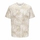 Мъжка тениска с къс ръкав Only & Sons Onskash Reg Leaf Aop Бежов
