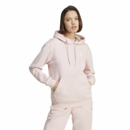 Дамски суичър с качулка Adidas Essentials Бял Розов