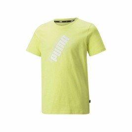 Детски Тениска с къс ръкав Puma Power Logo Жълт