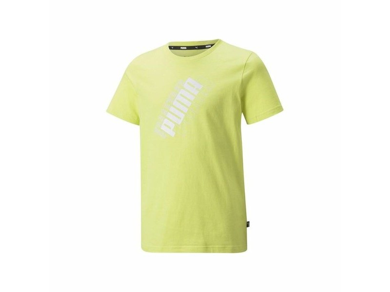 Детски Тениска с къс ръкав Puma Power Logo Жълт