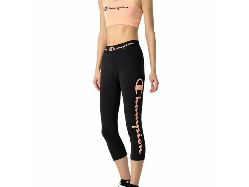 Спортни Клинове за Жени Champion Quick-Dry Script Logo Crop Черен