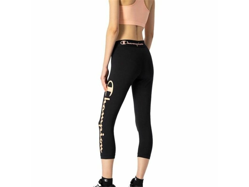 Спортни Клинове за Жени Champion Quick-Dry Script Logo Crop Черен