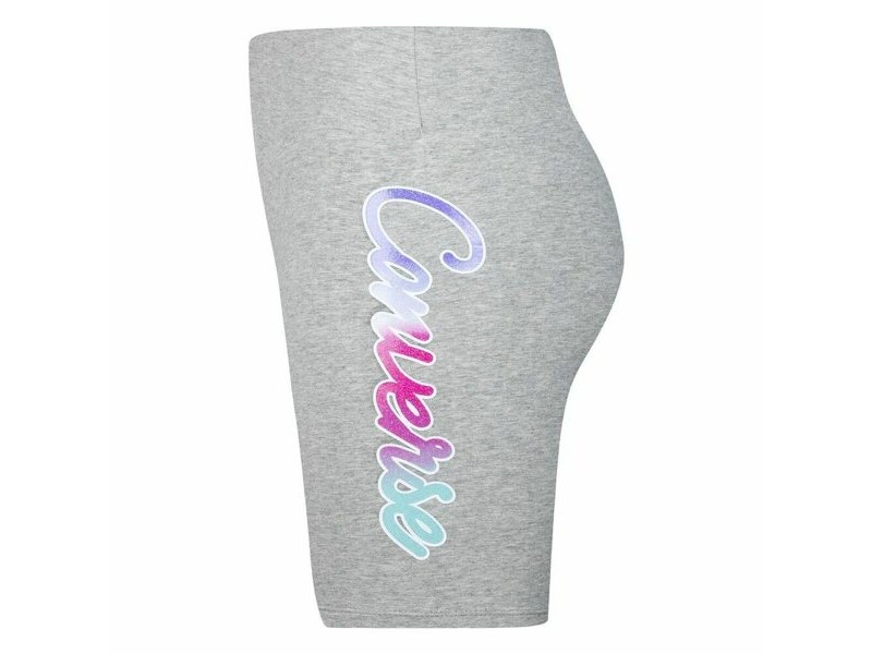 Спортни Клинове за Деца Script Glitter High Converse Rise Biker Little Светло сив