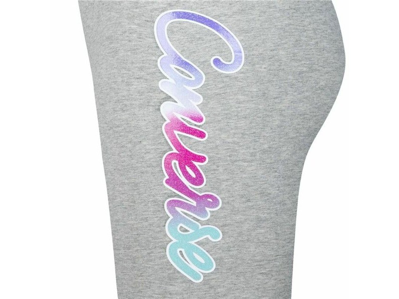 Спортни Клинове за Деца Script Glitter High Converse Rise Biker Little Светло сив