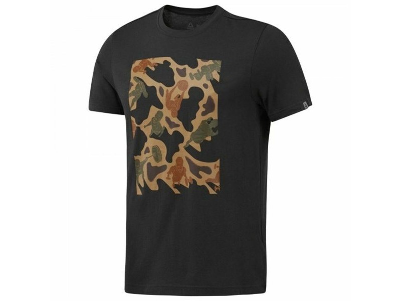 Мъжка тениска с къс ръкав Reebok Sportswear Training Камуфлаж Черен