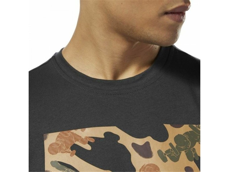 Мъжка тениска с къс ръкав Reebok Sportswear Training Камуфлаж Черен