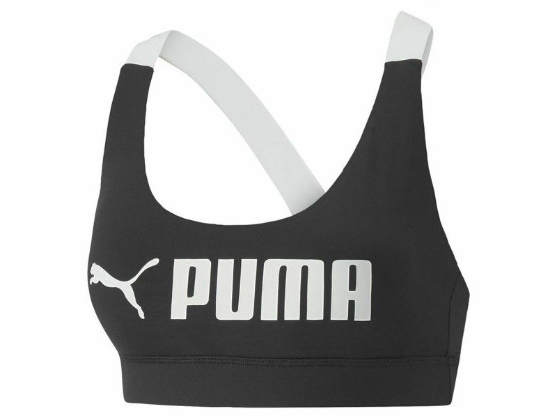 Спортен Сутиен Puma Черен Бял Многоцветен