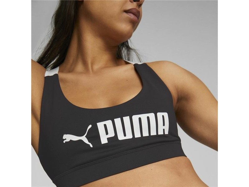 Спортен Сутиен Puma Черен Бял Многоцветен